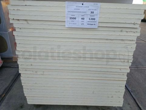 B-keus PIR 2-zijdig aluminium 2500x1200x40mm Rd:1,81 (3m²)