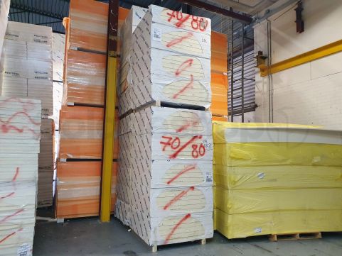 B-keus PIR afschot 2-zijdig aluminium 1200x1200x70/80mm (1,44m²)