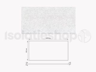 Cewood houtwolcementplaat 1200x600x25mm wit (=0,72 m²)