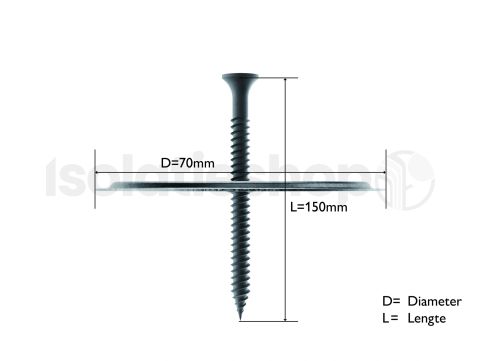 Dakschroeven Eurofast 4,8x150mm 250st