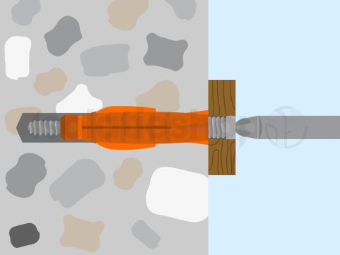 Etanco Afstandschroeven 4,5x70mm met plug 100 stuks