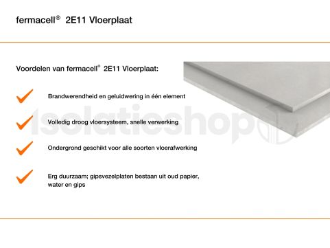 Fermacell 2E11 vloerplaat 1500x500x20mm (=0,75 m²)