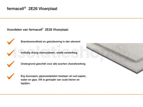 Fermacell 2E26 vloerplaat 1500x500x34mm (=0,75 m²)