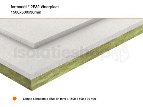 Fermacell 2E32 vloerplaat 1500x500x30mm (=0,75 m²)