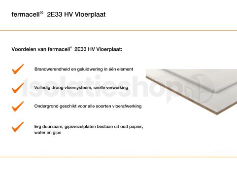 Fermacell 2E33 HV vloerplaat 1500x500x35mm (=0,75 m²)