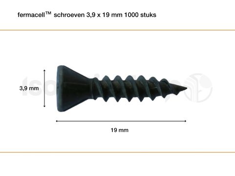 Fermacell schroeven 3,9x19mm 1000st.