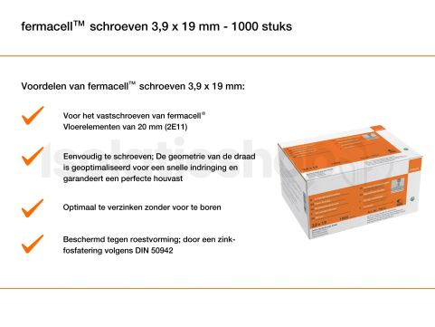 Fermacell schroeven 3,9x19mm 1000st.