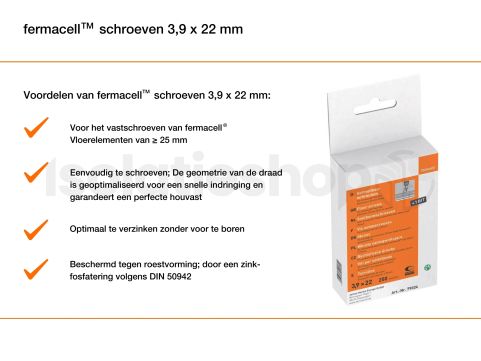 Fermacell schroeven 3,9x22mm 250st.