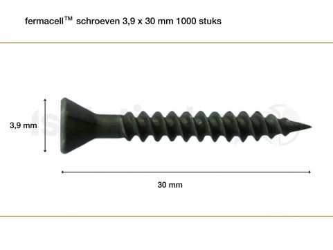 Fermacell schroeven 3,9x30mm 1000st.