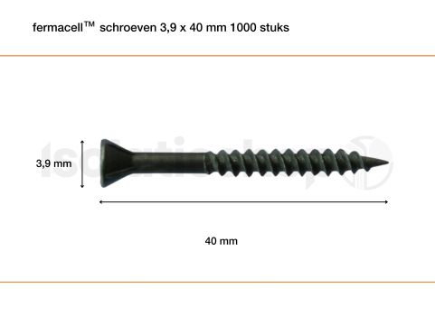 Fermacell schroeven 3,9x40mm 1000st.