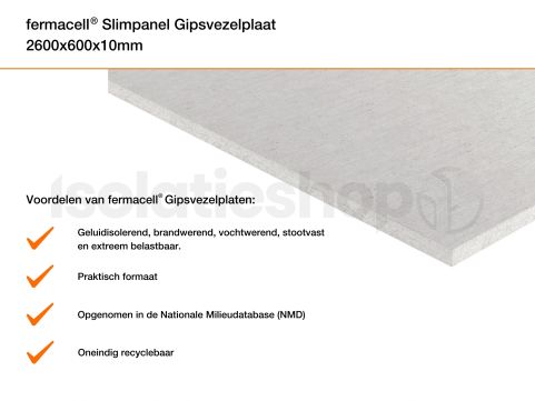 Fermacell SlimPanel gipsvezelplaat 2600x600x10mm