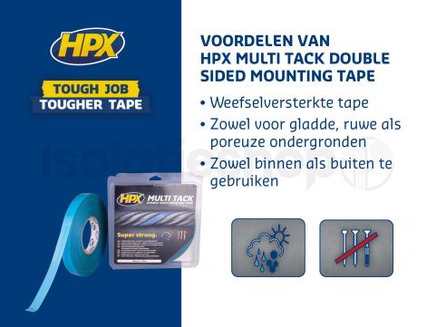 HPX Dubbelzijdig tape 19mm x 25m