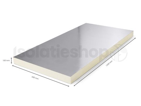InSuS PIR 2-zijdig Aluminium 1200x600x100mm Rd:4.50 5pl/pak (=3,60 m²)