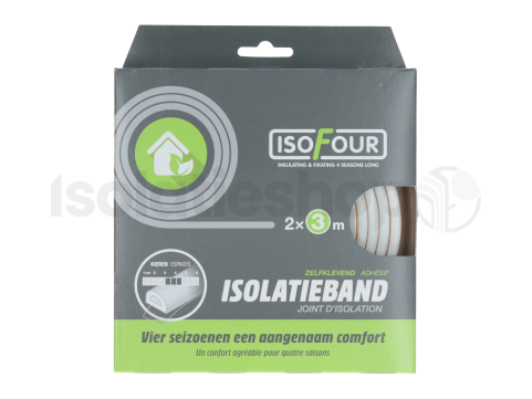 Isofour Tochtband wit D zelfklevend 2x3m