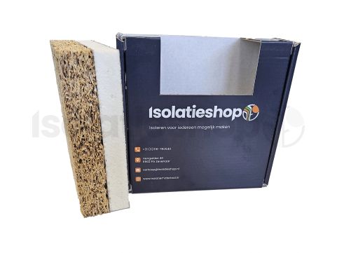 Isolatieshop sample PIR + Houtwolcement naturel