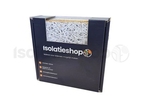 Isolatieshop sample PIR + Houtwolcement wit