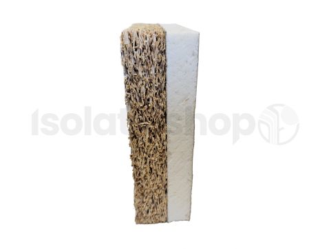 Isolatieshop sample PIR + Houtwolcement wit
