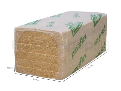 Pavaflex houtvezelplaat 1220x575x100mm Rd:2.60 4pl/pak (=2,81 m2)