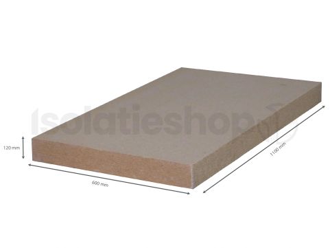 Pavatherm Standard houtvezelplaat 1100x600x120mm Rd:3.15 (0,66m2)