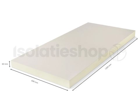 PIR 2-zijdig Glasvlies 1200x600x60mm Rd:2.20 8pl/pak (=5,76 m²)