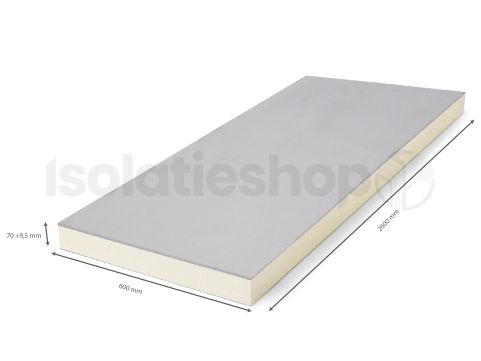 PIR + Gips RK 2600x600x70+9,5mm Rd:3.18 (=1,56 m²)