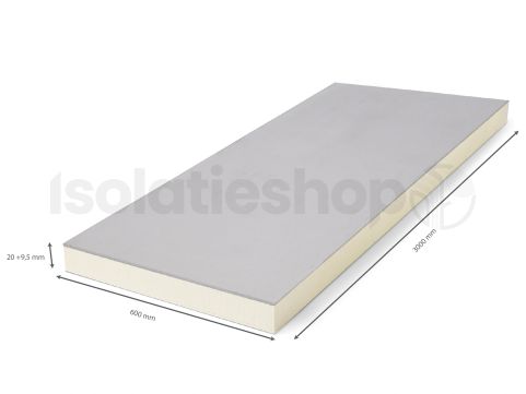 PIR + Gips RK 3000x600x20+9,5mm Rd:0.91 (=1,80 m²)