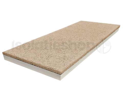 PIR + Houtwolcement naturel 1200x600x60+25mm Rd:2,72 (=0,72 m²)