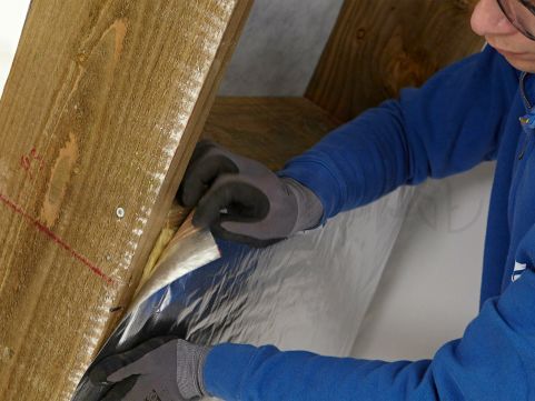 Ursa Ursaroll glaswol spijkerflensdeken 10000x600x80mm Rd:2.00 (=6,00 m²)