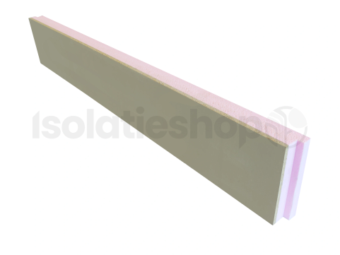 XPS kantplank sponning 1250x200x50mm+10mm grijs