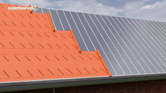 Stap 7 | Breng de spinvliesfolie aan op het dak