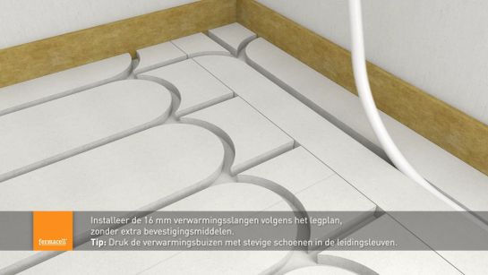 Stap 6 | Plaatsen van verwarmingsleidingen