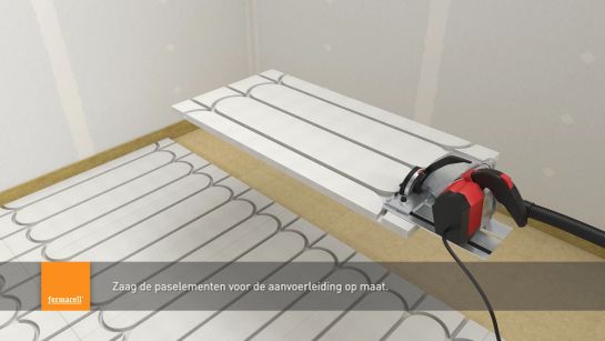 Stap 4 | Zagen van vloerverwarmingselementen